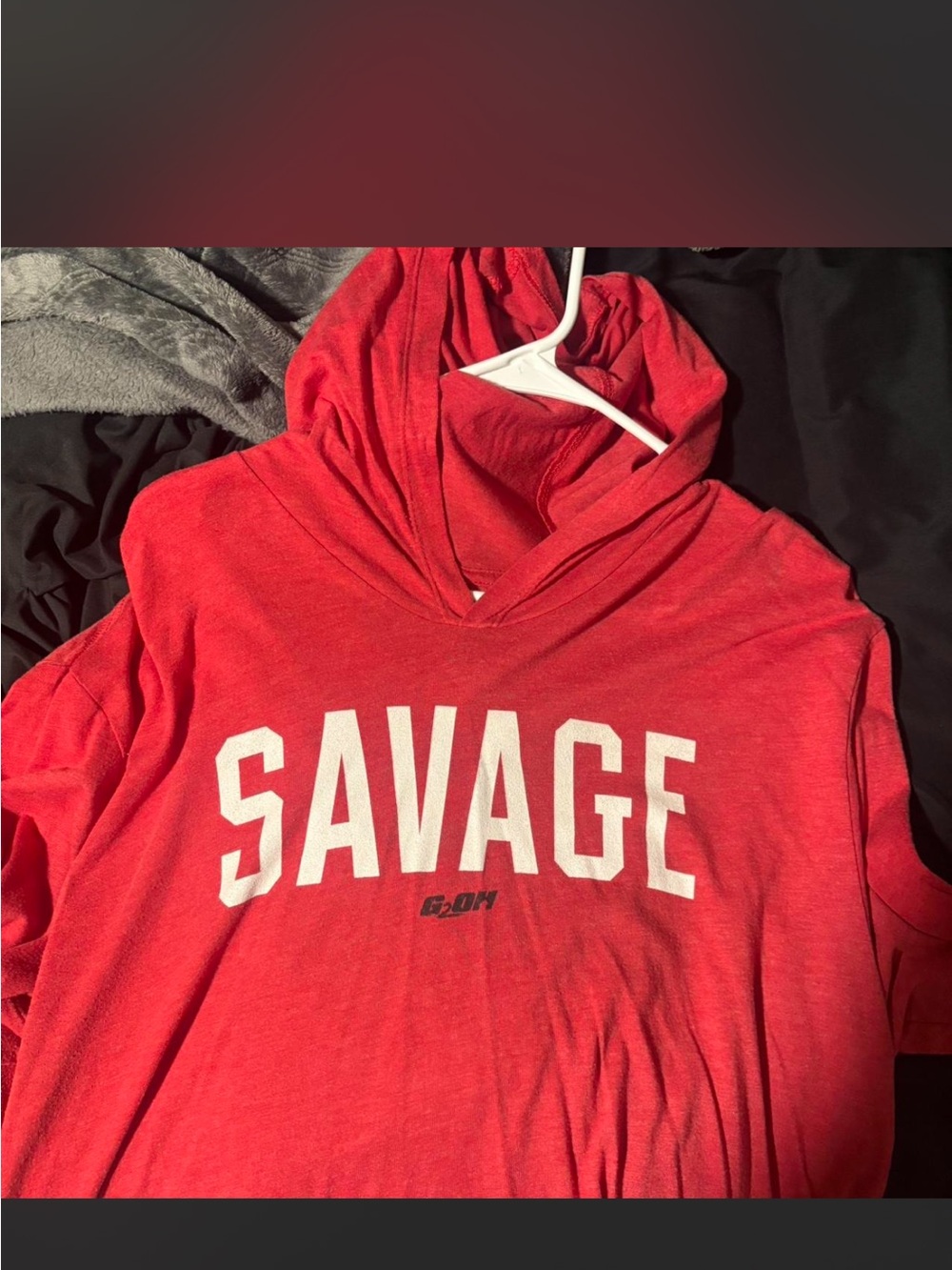 Kids Red 'Savage' Hoodie - Youth Comfort Pullover